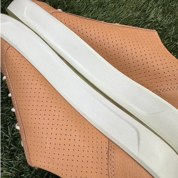 Ecco Soft 8 Genuine Leather Low Top Minimalist Sneakers Classic Tan Shoes Sz 41 - Picture 5 of 10